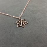Flower Star Rose Gold Necklace