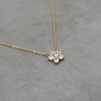 5-Point Star CZ Gold Necklace