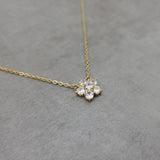 5-Point Star CZ Gold Necklace