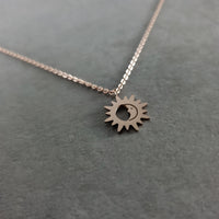 Sun Moon Rose Gold Necklace