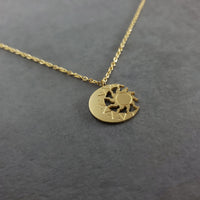 Sun Moon 2 Gold Necklace