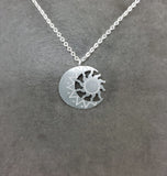 Sun Moon 2 Silver Necklace