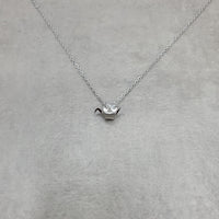 Orizuru Origami Crane Silver Necklace
