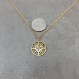 Sun Compass Gold Necklace