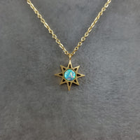 Star Sun Opal Gold Necklace