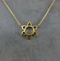 Star of David Rounded Gold Necklace