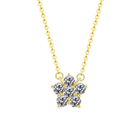 5-Point Star CZ Gold Necklace