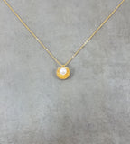 Seashell Pearl Gold Necklace