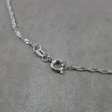 Heart Clear Small Crystal Silver Necklace