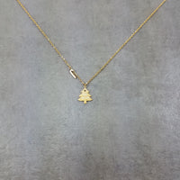 Christmas Tree Gold Necklace