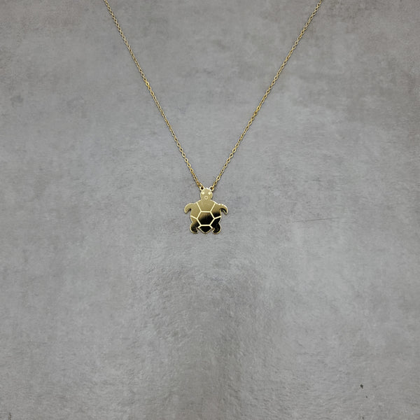 Turtle Flat Gold Necklace