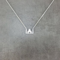 Taj Mahal Silver Necklace
