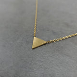 Solid Triangle Gold Necklace