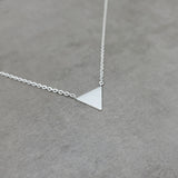 Solid Triangle Silver Plated Necklace