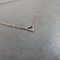 Triangle Rose Gold Necklace