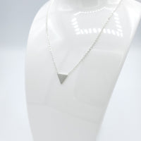 Solid Triangle Silver Plated Necklace