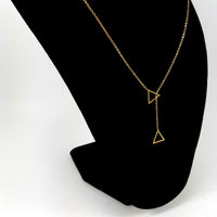 Double Triangle Gold Necklace