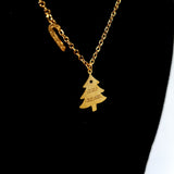 Christmas Tree Gold Necklace
