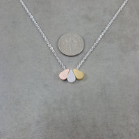Three Drops Silver Necklace