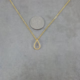 Teardrop Gold Necklace