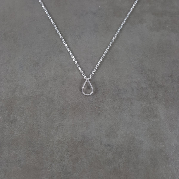 Teardrop Silver Necklace