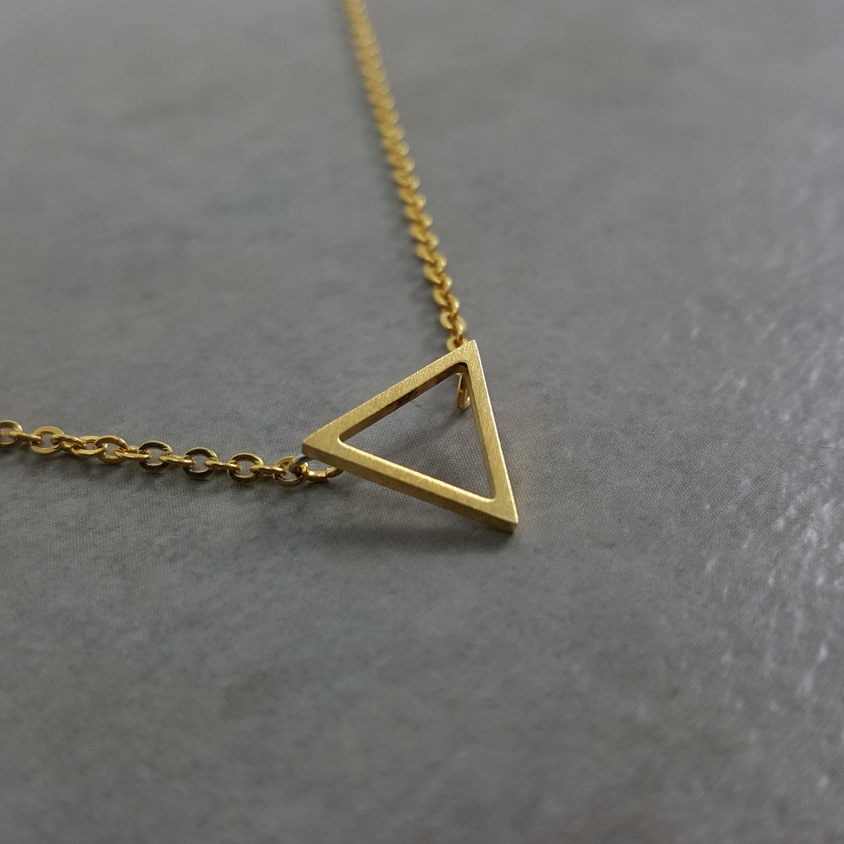 Triangle Gold Necklace Chain Necklace 18K Filled Fashion Shape – Lil ...
