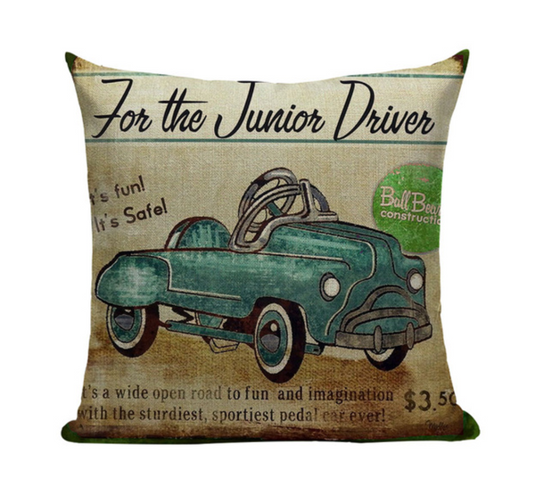 Vintage Car Junior Driver Pillow VC5