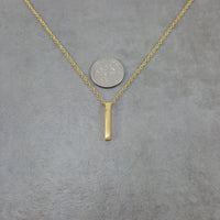 Bar Vertical Gold Necklace