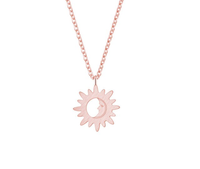 Sun Moon Rose Gold Necklace