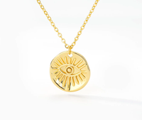 All-Seeing Eye Pendant Gold Necklace