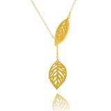 Double Leaf Gold Necklace