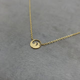 Ocean Wave Circle Gold Necklace