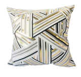 White Gold Pattern Pillow Cover WG1