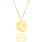 Sun Moon 2 Gold Necklace