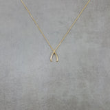 Wishbone Gold Necklace