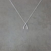 Wishbone Silver Necklace