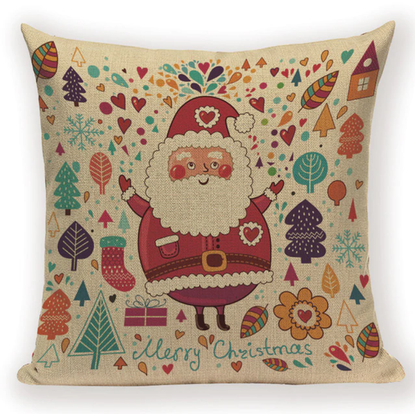 Santa Christmas Collage Pillow Cover X10