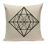 Black Diamond Pattern Pillow YG10