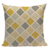Yellow Diamond Pattern Pillow YG12