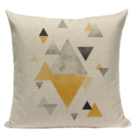 Yellow Triangle Pattern Pillow YG2