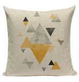 Yellow Triangle Pattern Pillow YG2