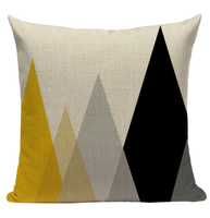 Yellow Triangle Pattern Pillow YG3