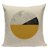 Yellow Circle Pattern Pillow YG6